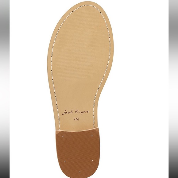 🔖 Jacks Metallic Leather Flat Thong Sandals Silver - Picture 5 of 5